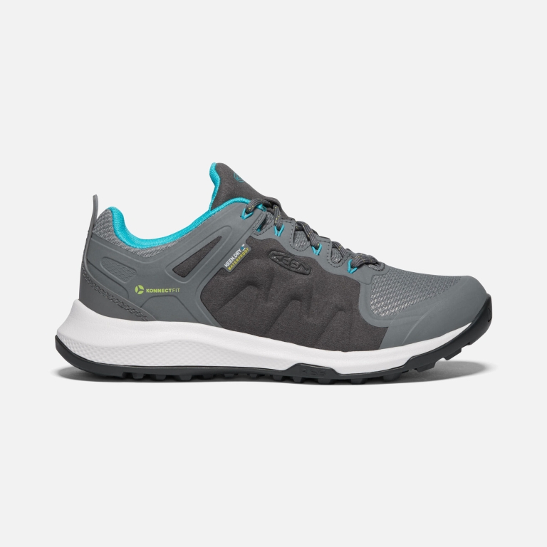 Keen Explore Waterproof Shoes - Women's Grey Light Turquoise Footwear